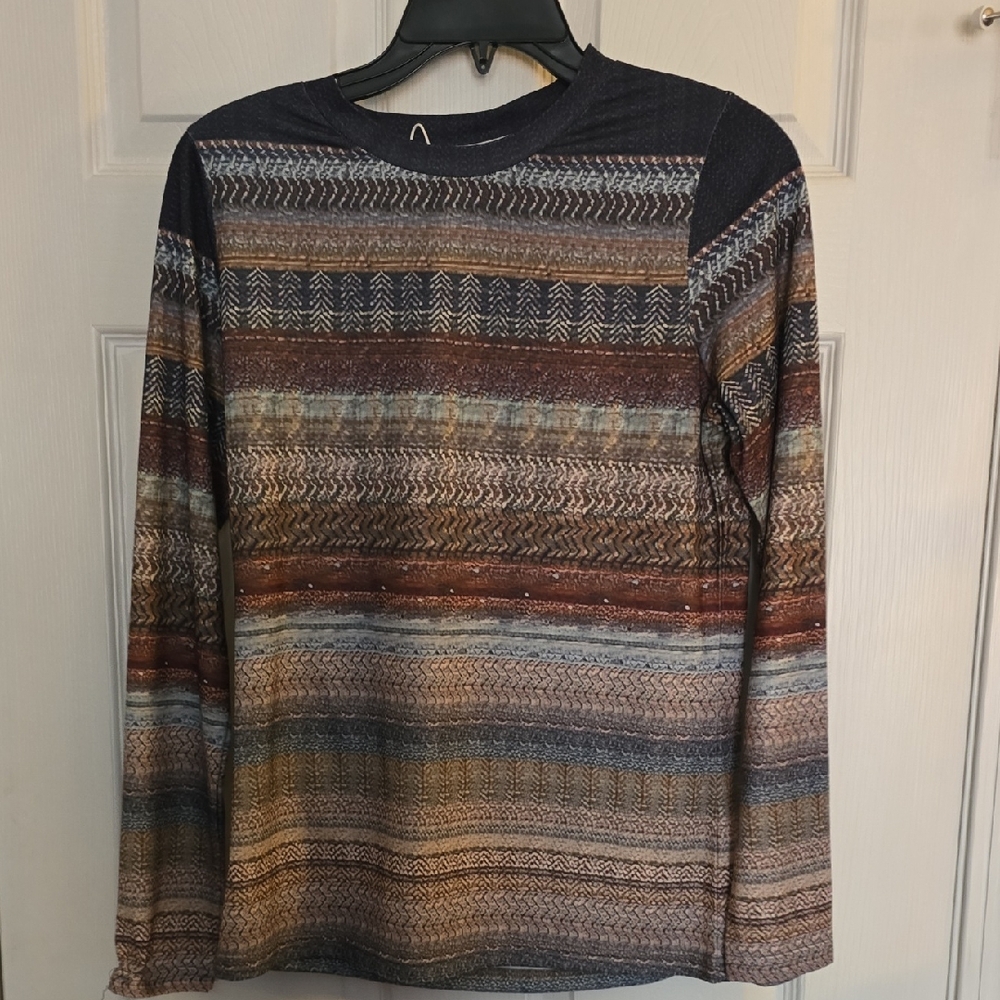 Striped Multicolor Long Sleeve Top